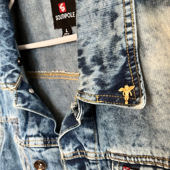 South Pole Sleeveless Jean Jacket. Used - Picture 3 of 3